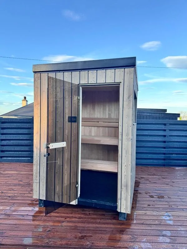 2 Person Dark Sauna - Nebelgrau