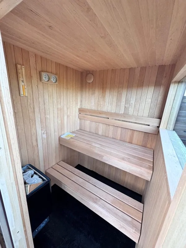 2 Person Dark Sauna - Nebelgrau
