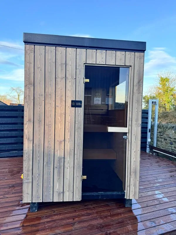 2 Person Dark Sauna - Nebelgrau