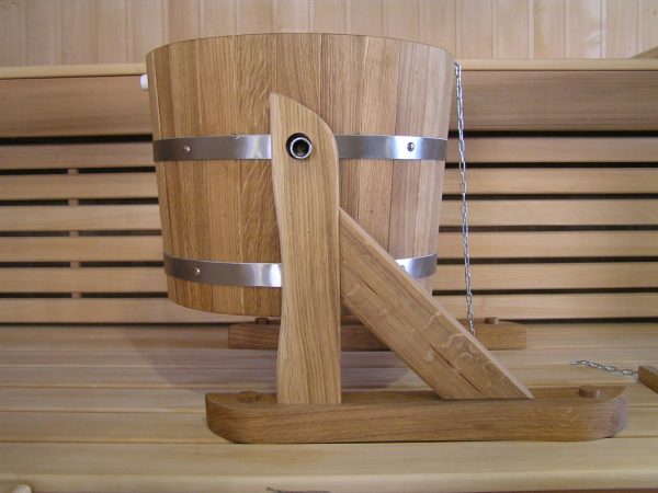 Pouring tub 20l, made of oak