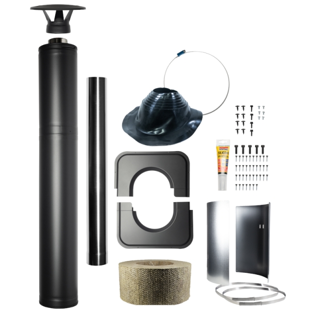 Harvia Steel Chimney Kit Black