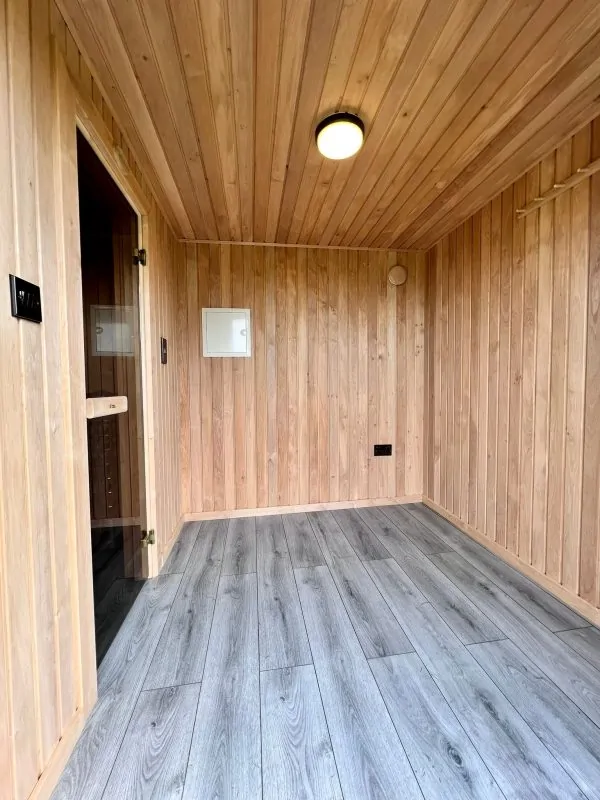 Outdoor Sauna With Sunroom