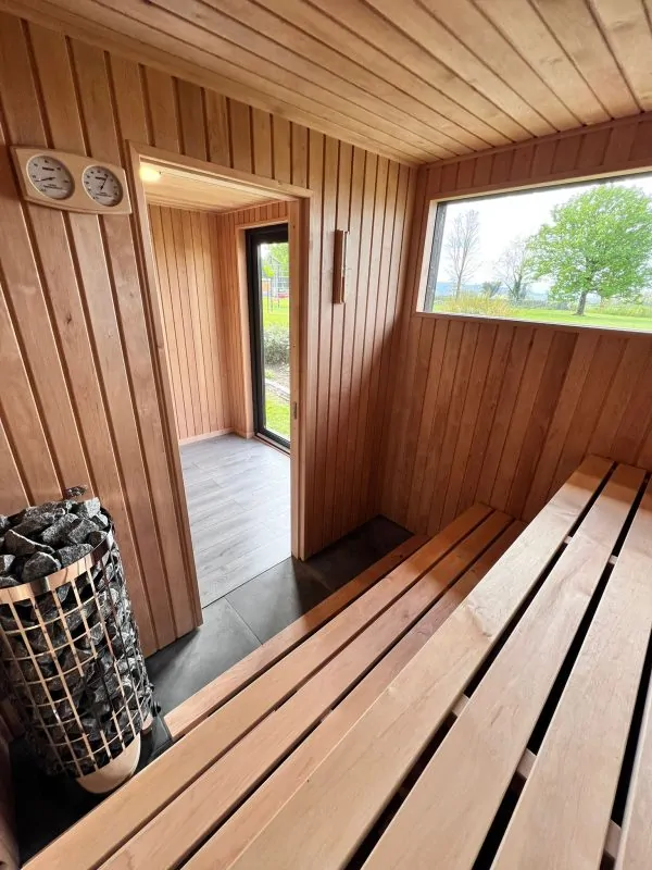 Outdoor Sauna With Sunroom