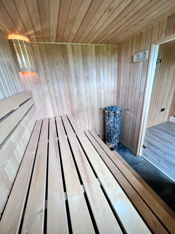 Outdoor Sauna With Sunroom
